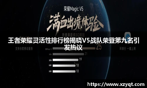 王者荣耀灵活性排行榜揭晓V5战队荣登第九名引发热议